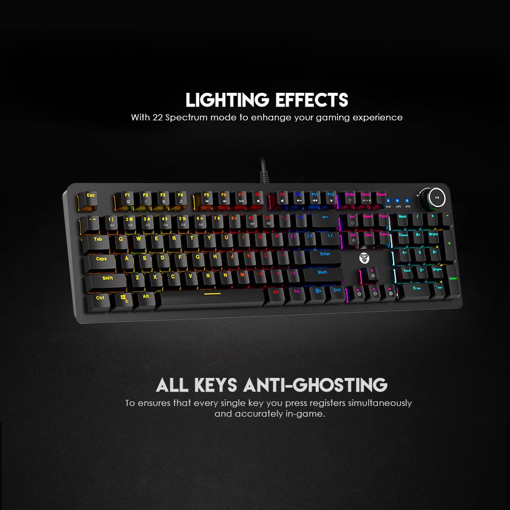 FANTECH MAXPOWER MK853V2 Mechanical Wired Gaming Keyboard - (104 Key)