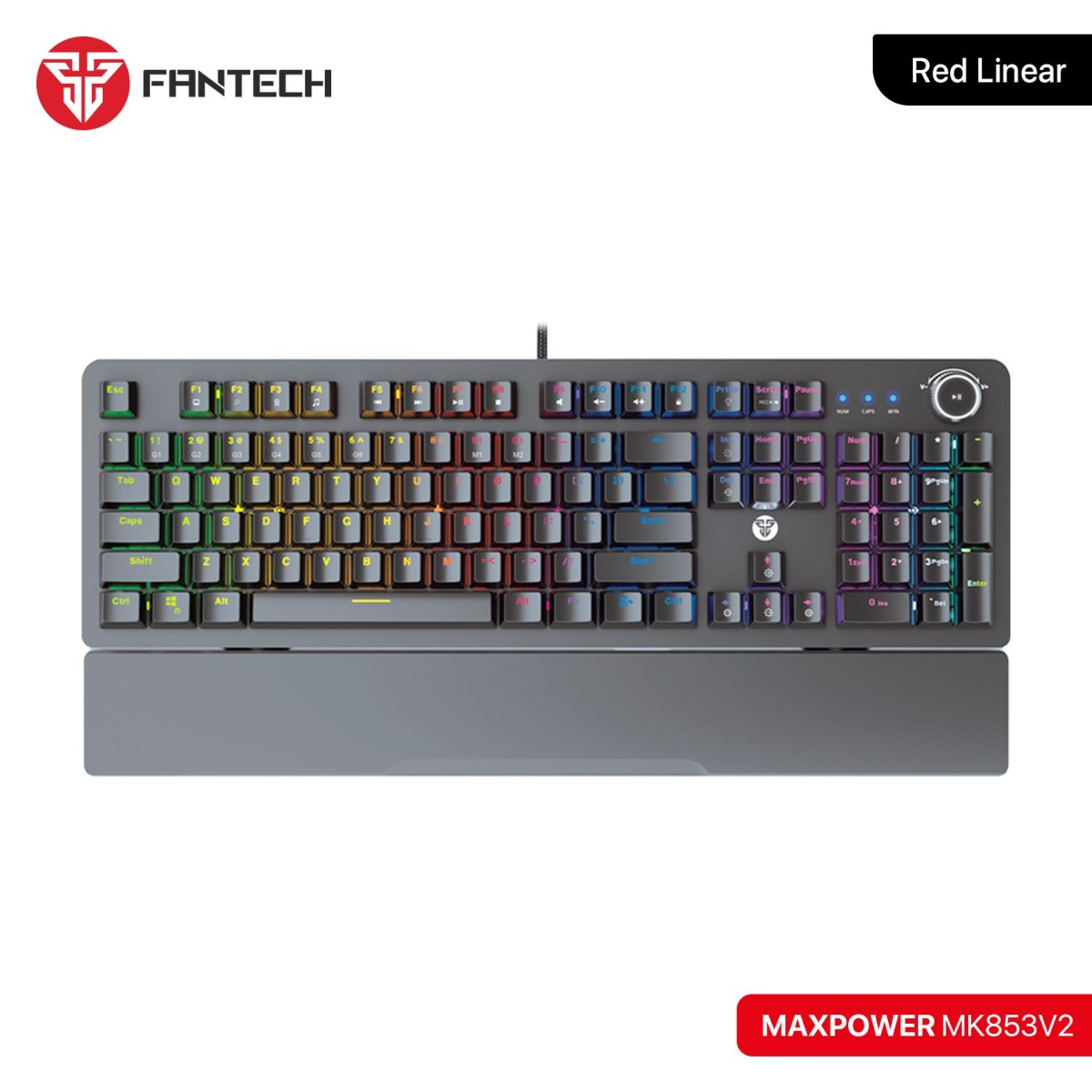 FANTECH MAXPOWER MK853V2 Mechanical Wired Gaming Keyboard - (104 Key)