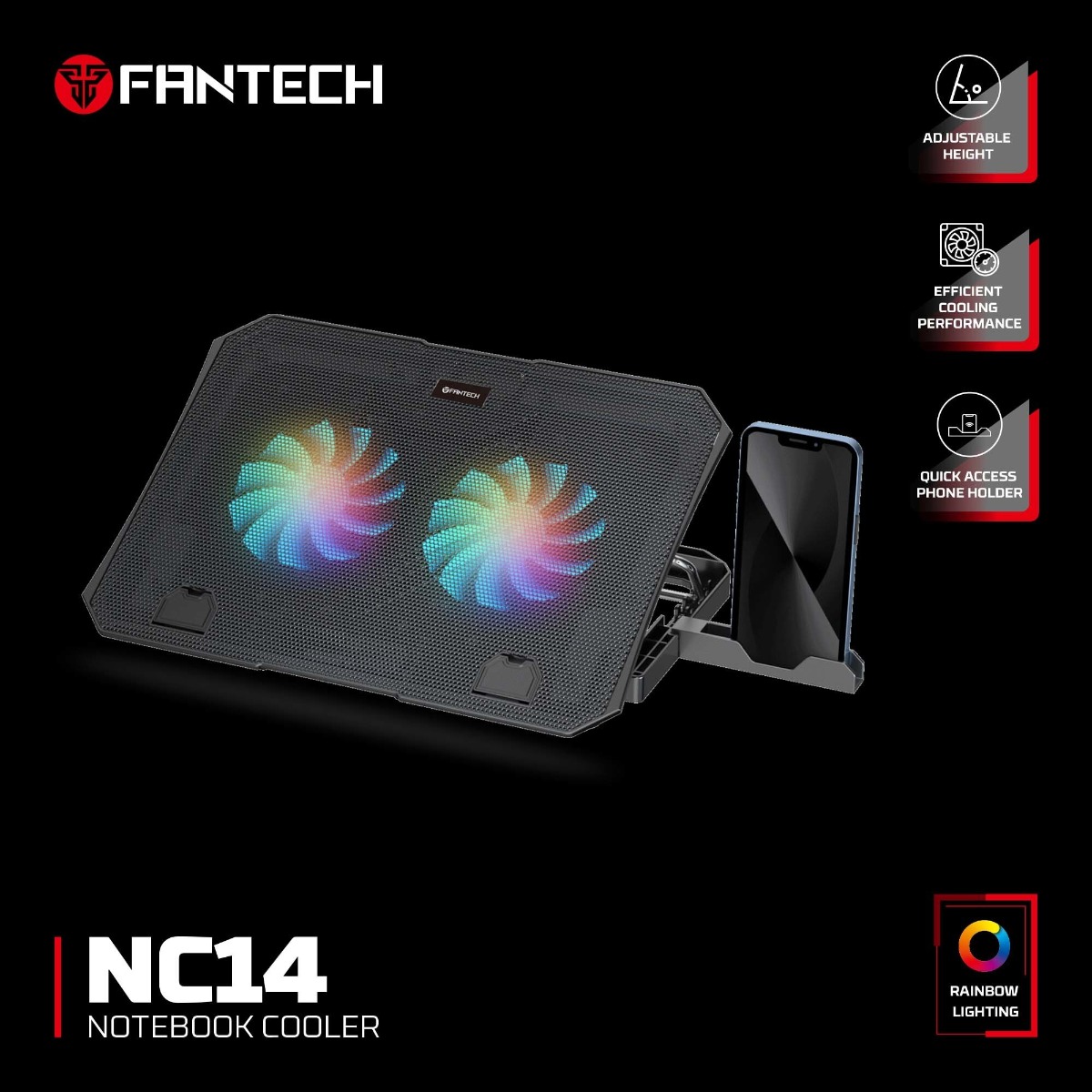 مروحة لابتوب FANTECH NC14 مع حمالة