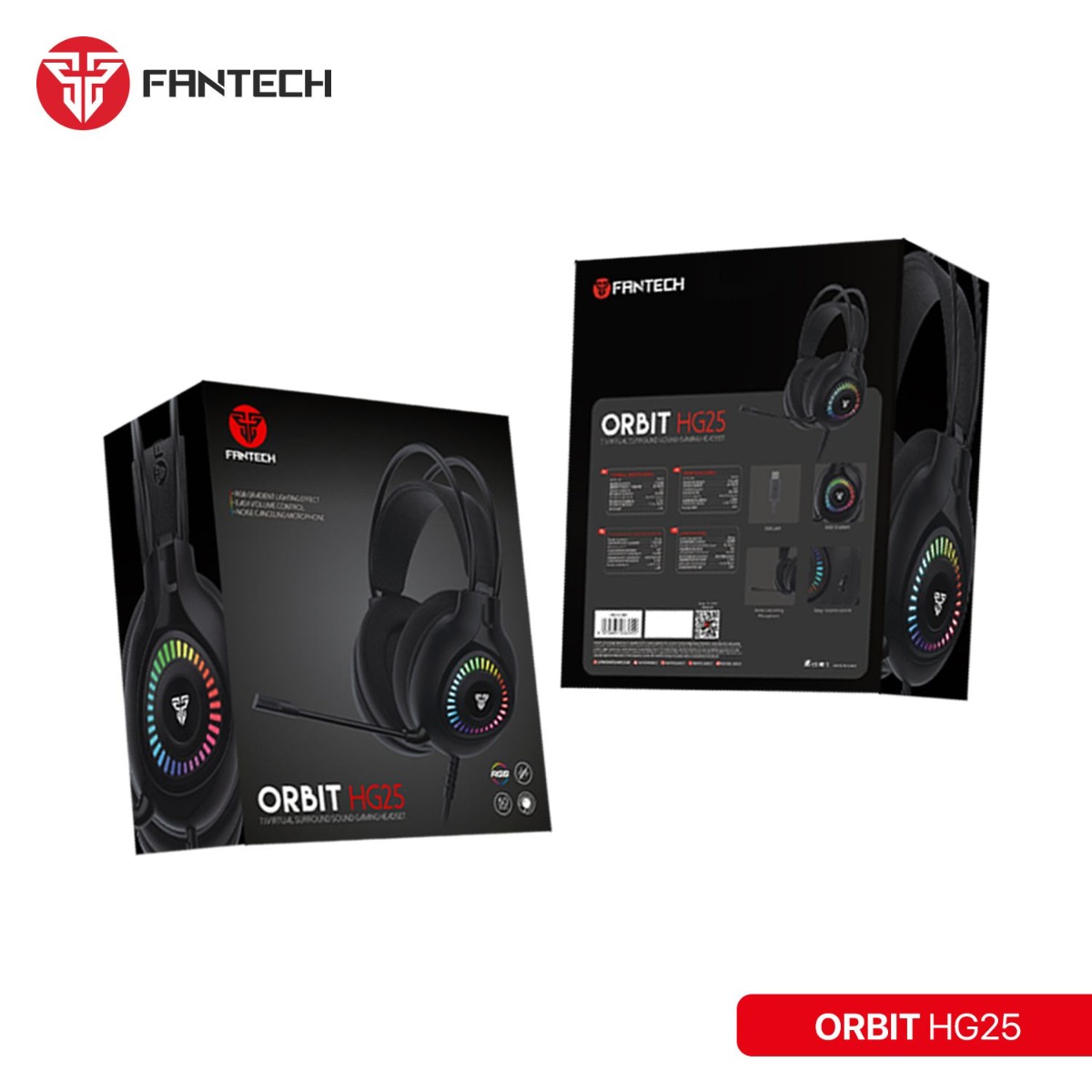 FANTECH ORBIT HG25 USB 7.1 Wired Computer Gaming Headphone