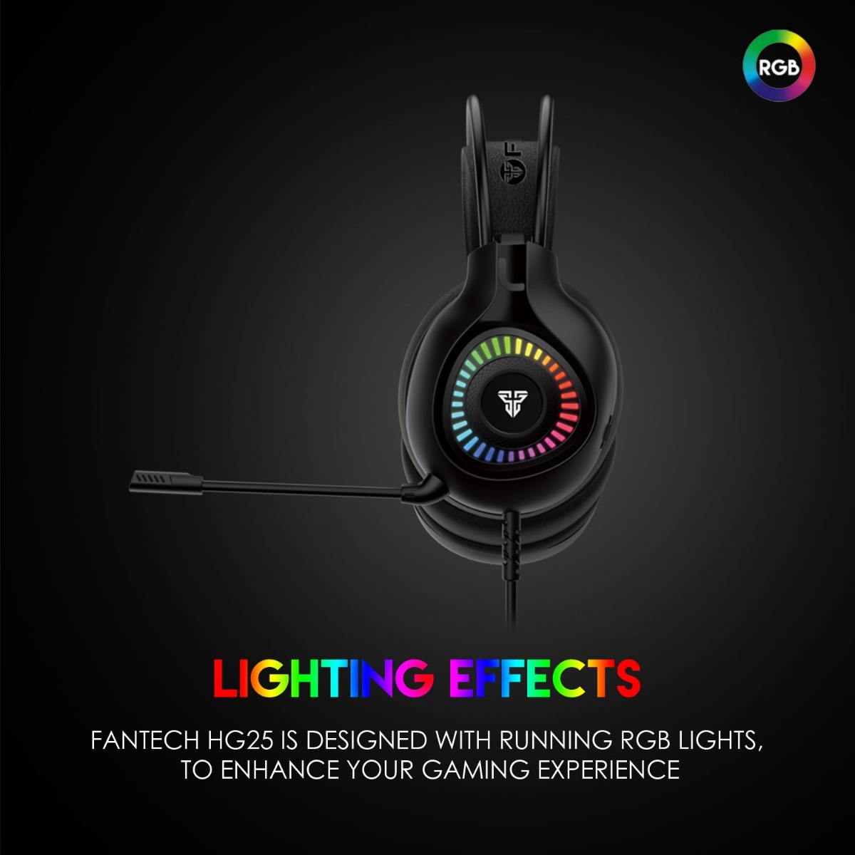سماعة الرأس FANTECH ORBIT HG25 USB 7.1 سلكية لألعاب الكمبيوتر