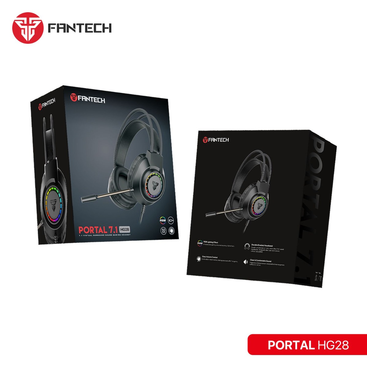 FANTECH PORTAL HG28 USB 7.1 Wired Computer Gaming Headphone