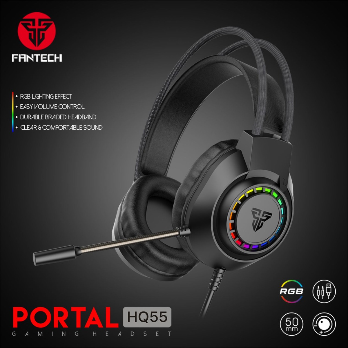 FANTECH PORTAL HQ55 Wired Gaming Headphone