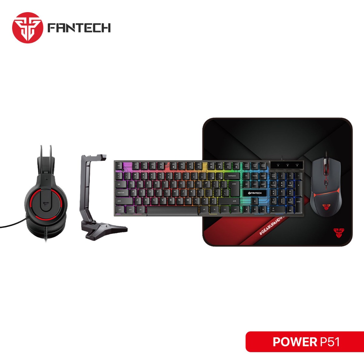 FANTECH POWER P51 5in1 Wired Gaming Computer Accessories Package