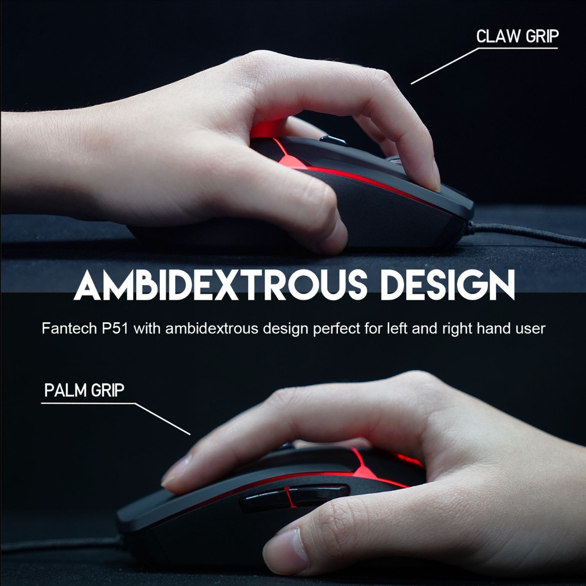 FANTECH POWER P51 5in1 Wired Gaming Computer Accessories Package