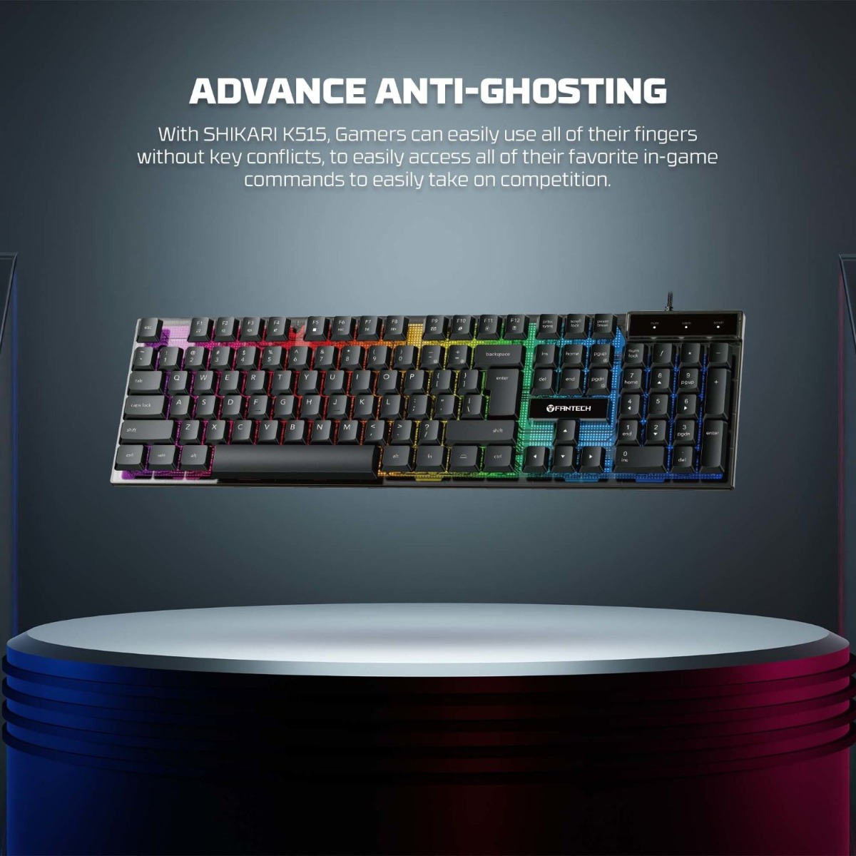 FANTECH SHIKARI S K515S Wired Gaming Keyboard - (104 Key)