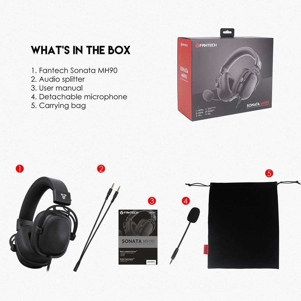 سماعة الرأس FANTECH SONATA MH90 سلكية للألعاب