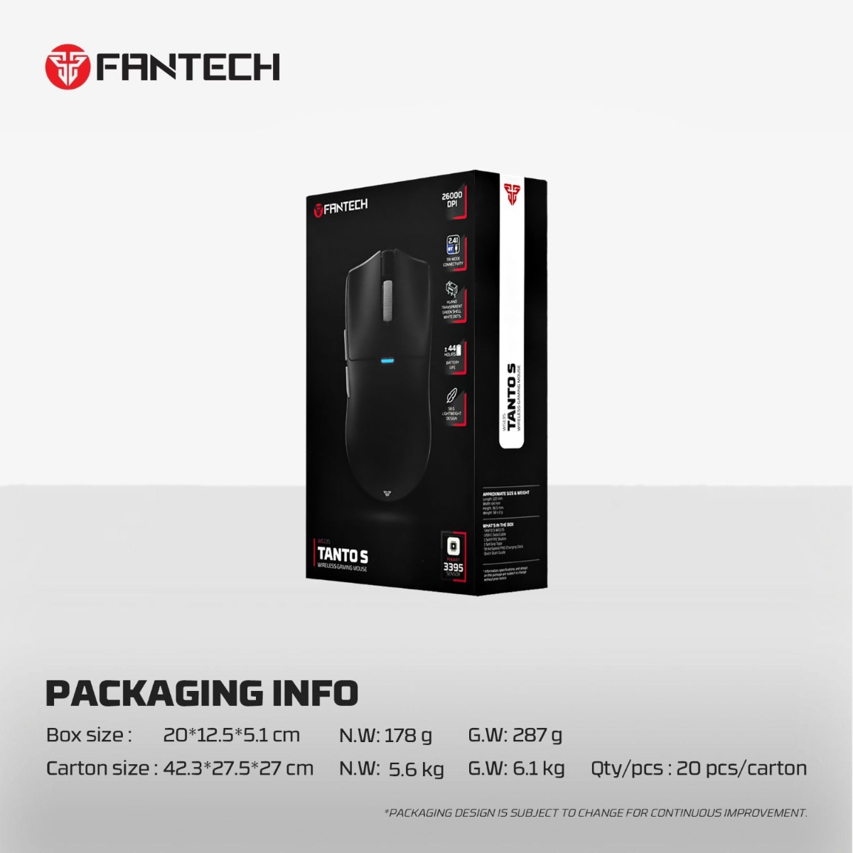 ماوس FANTECH TANTO S WG13S 3in1 للألعاب