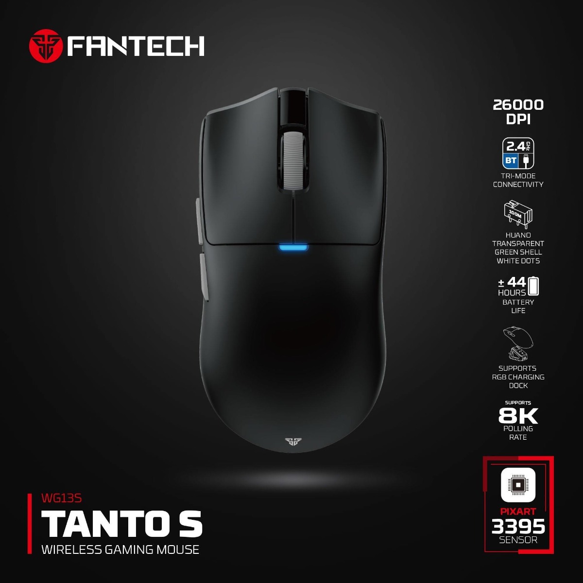ماوس FANTECH TANTO S WG13S 3in1 للألعاب