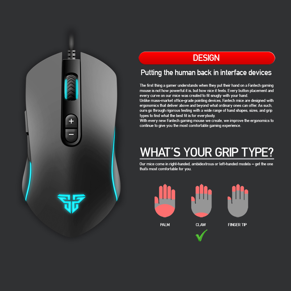 FANTECH THOR X9 Wired Optical Gaming Mouse