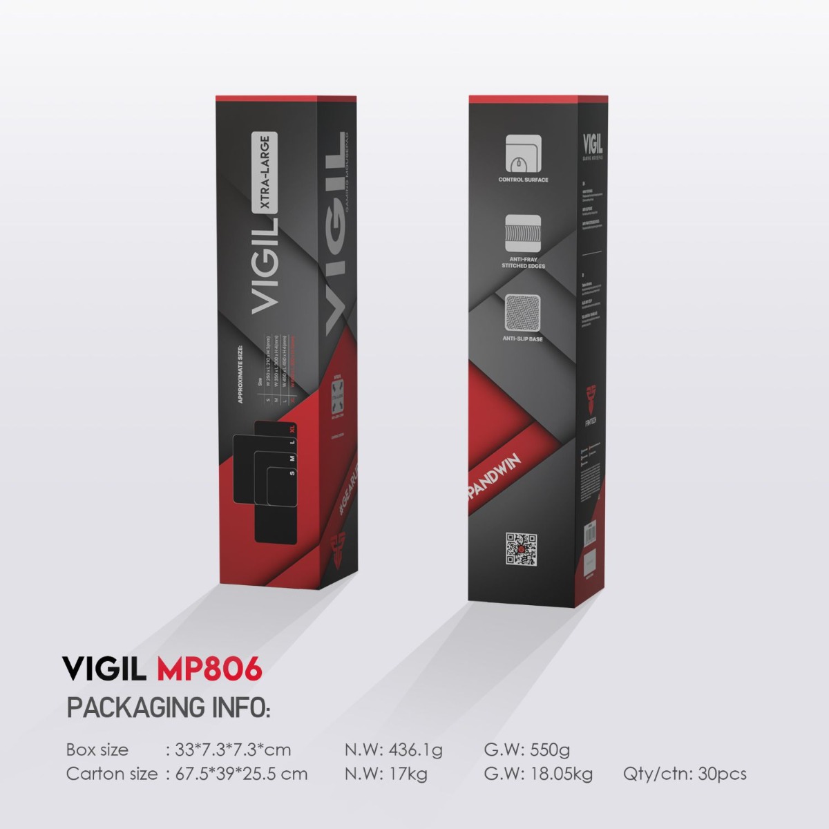 FANTECH VIGIL MP806 Gaming Mouse & Keyboard Pad