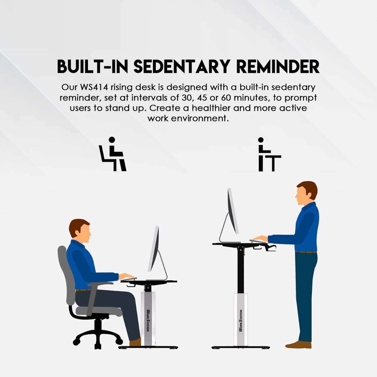 FANTECH WORKSTATION WS414 Adjustable Rising Gaming Desk