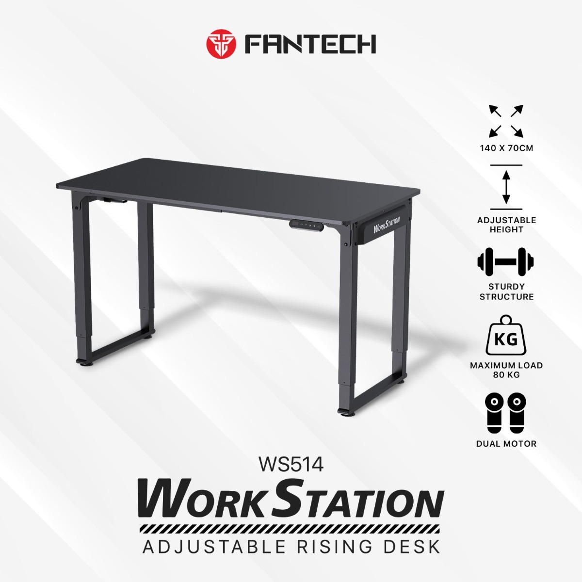 مكتب الألعاب FANTECH WORKSTATION WS514 القابل للتعديل بمحركين كهربائيين