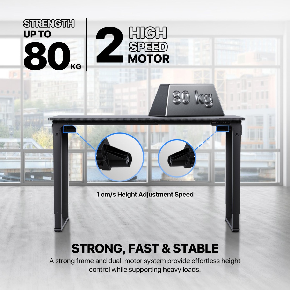 مكتب الألعاب FANTECH WORKSTATION WS514 القابل للتعديل بمحركين كهربائيين