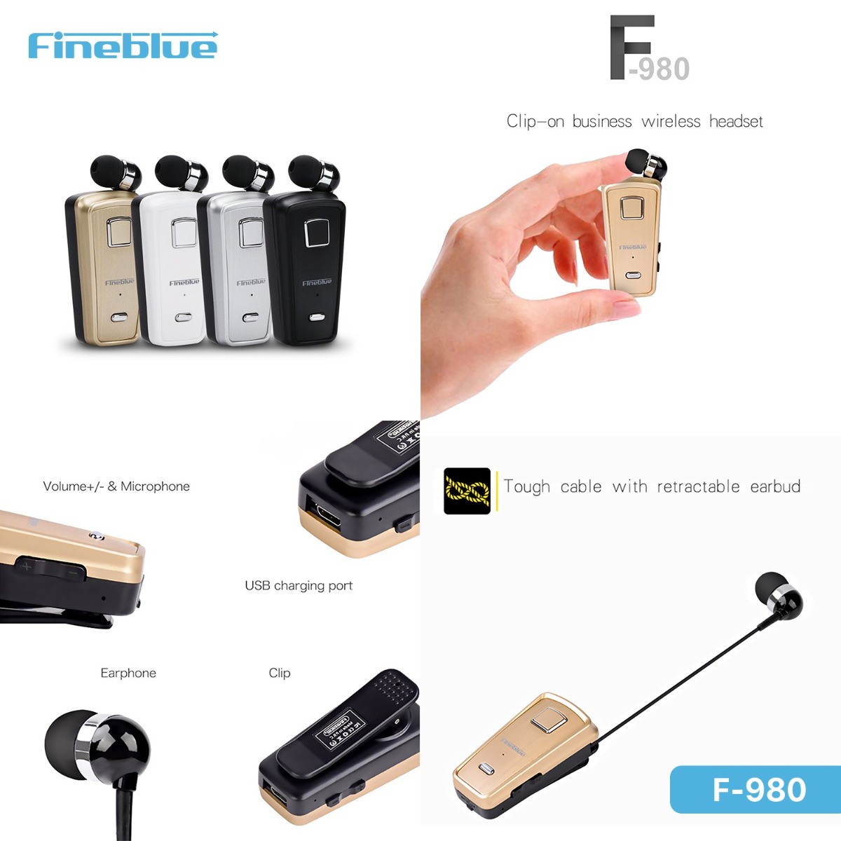 FineBlue F980 Bluetooth Earphone