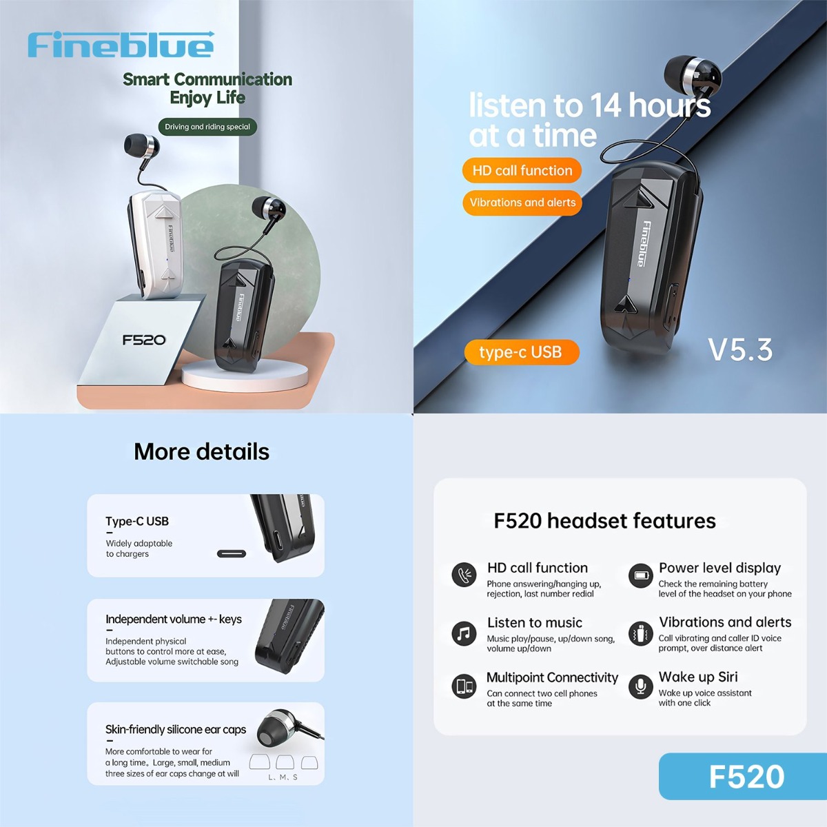 Fineblue F520 Bluetooth Earphone