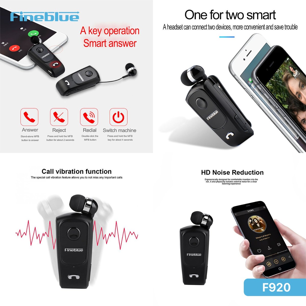 FineBlue F920 Bluetooth Earphone