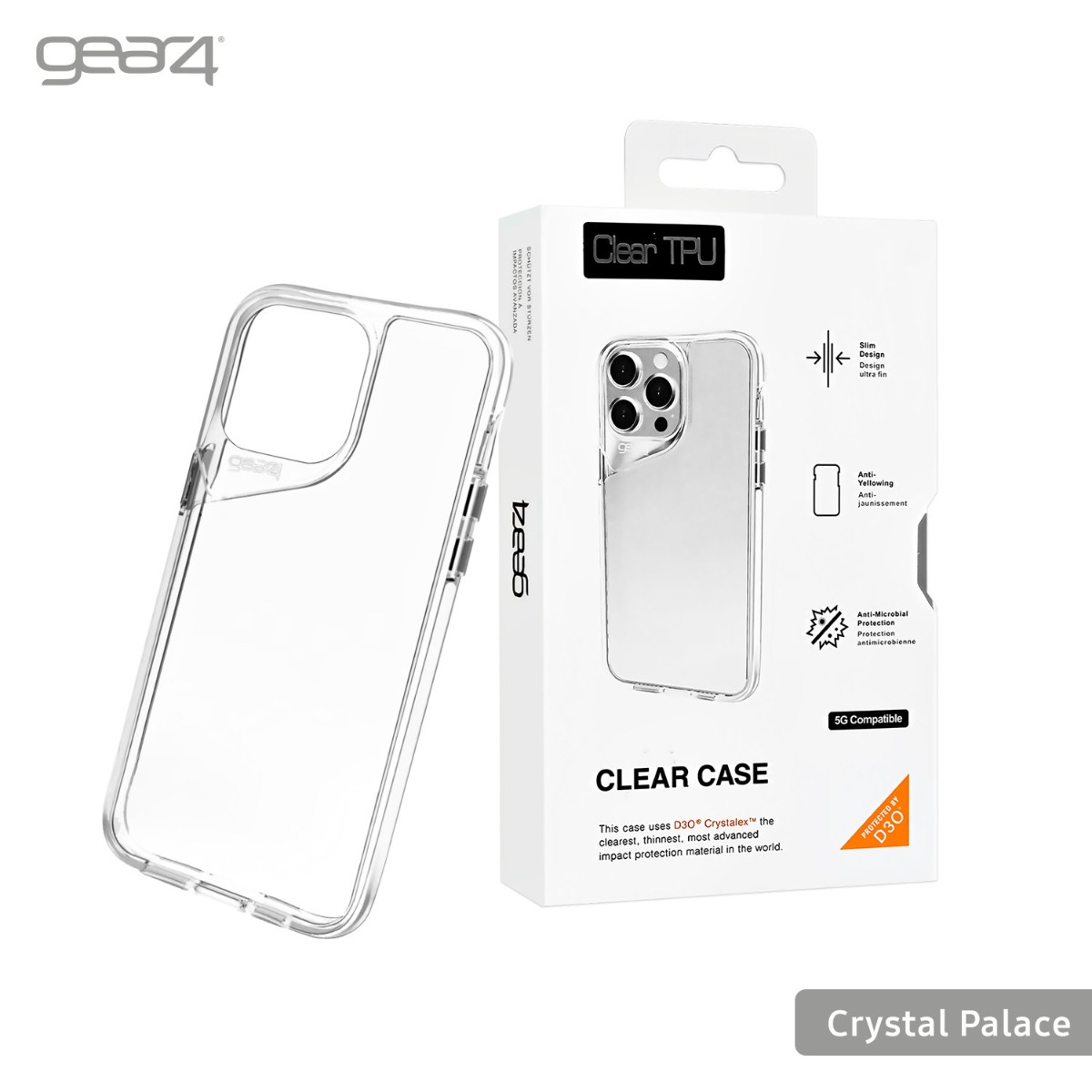 حماية ظهر Gear4 Crystal Palace شفافة لأجهزة الموبايل
