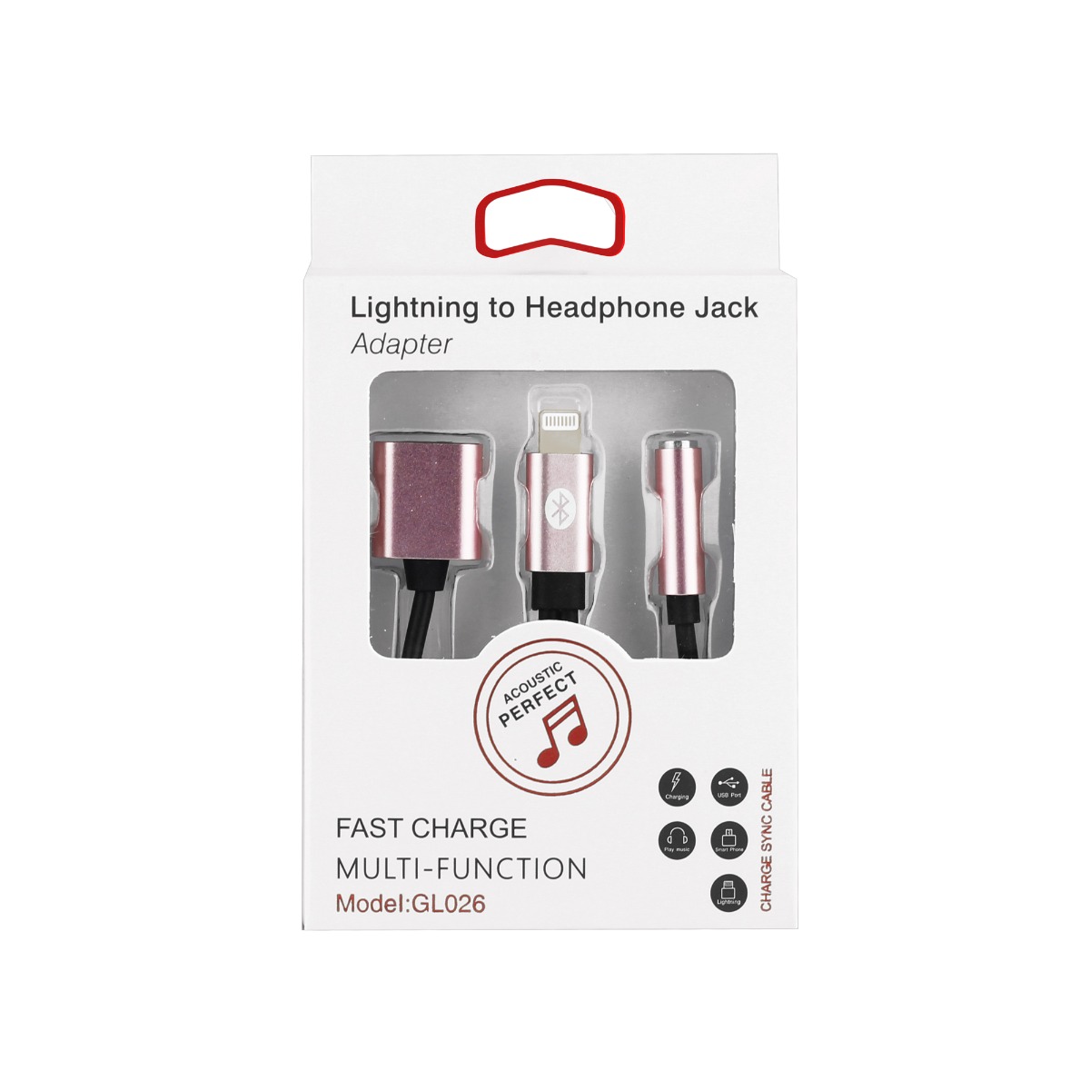 تحويلة صوت GL0262 من Lightning إلى 3.5 ملم (2 في 1)