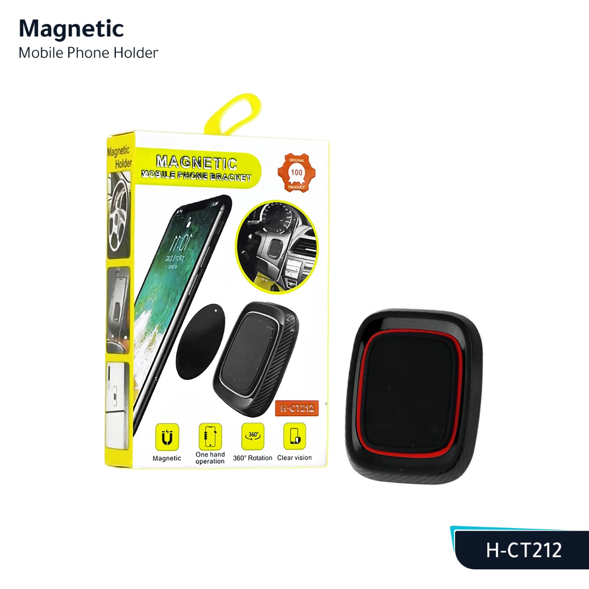 H-CT212 Magnetic Mount Tableau Car Mobile Phone Holder