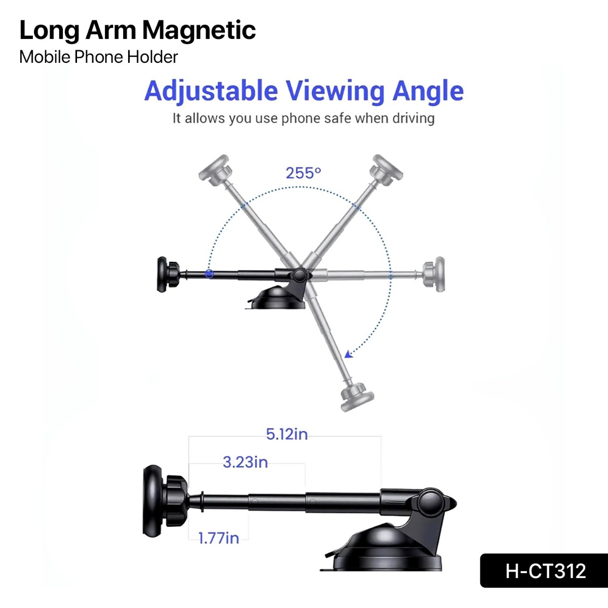 H-CT312 Long Arm Magnetic Mobile Phone Holder