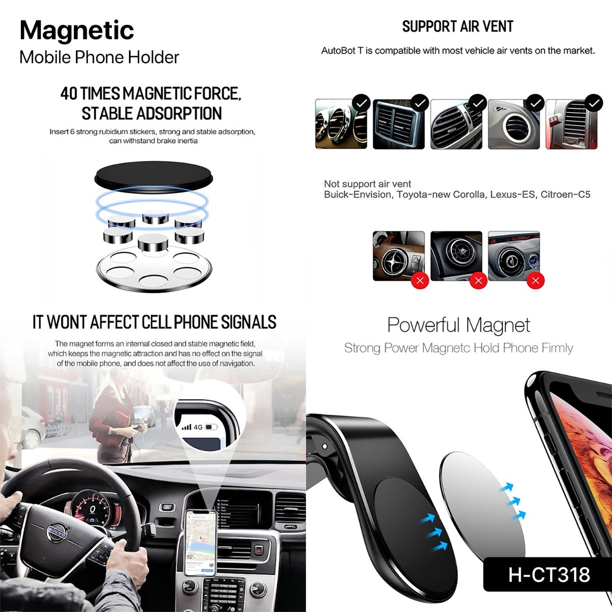 H-CT318 Magnetic Mobile Phone Holder
