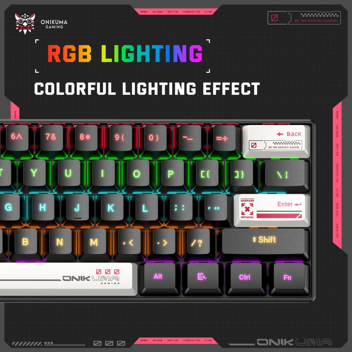 ONIKUMA G55 Mechanical Wired Computer Keyboard - (61 Key)