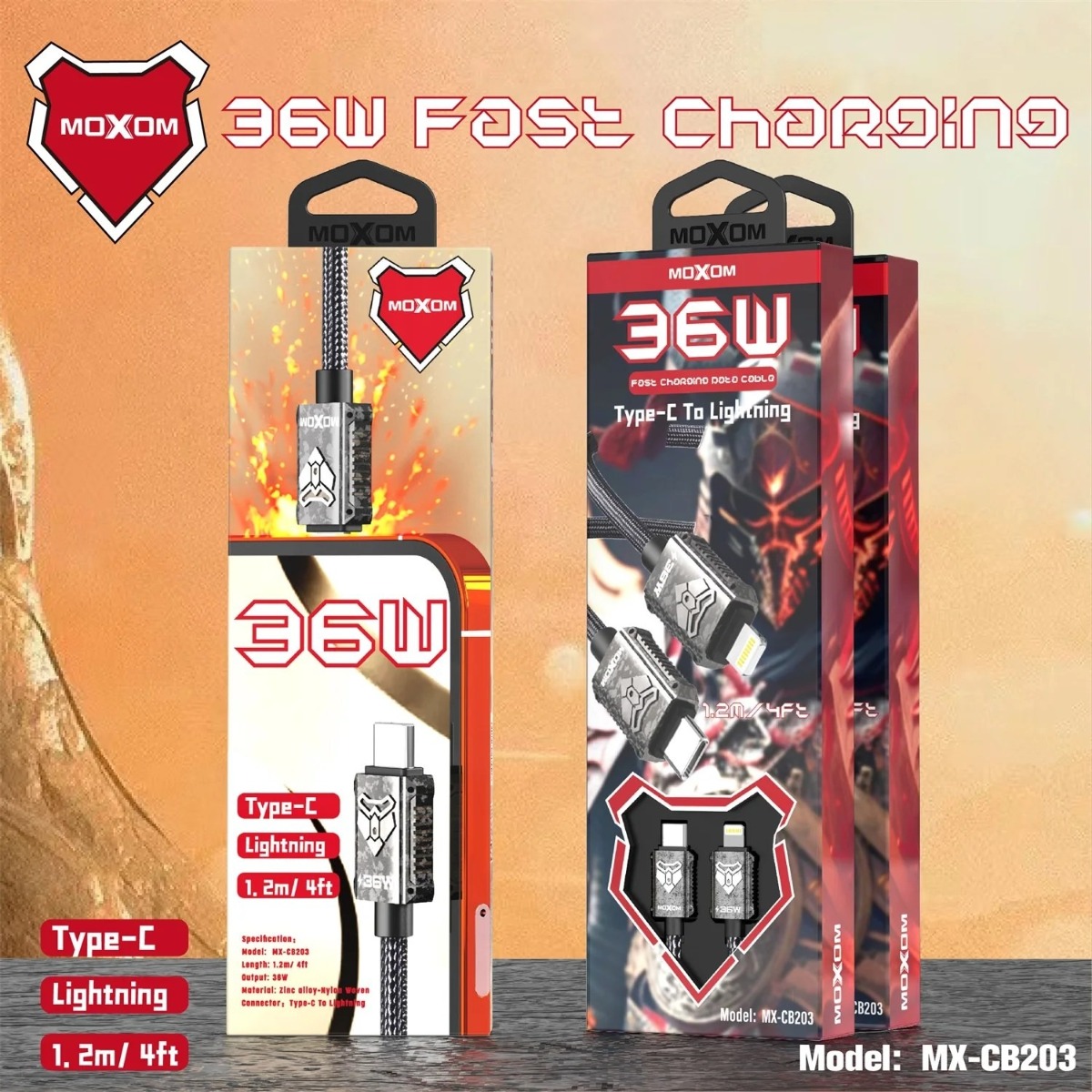 كيبل موكسوم MX-CB203 36W PD