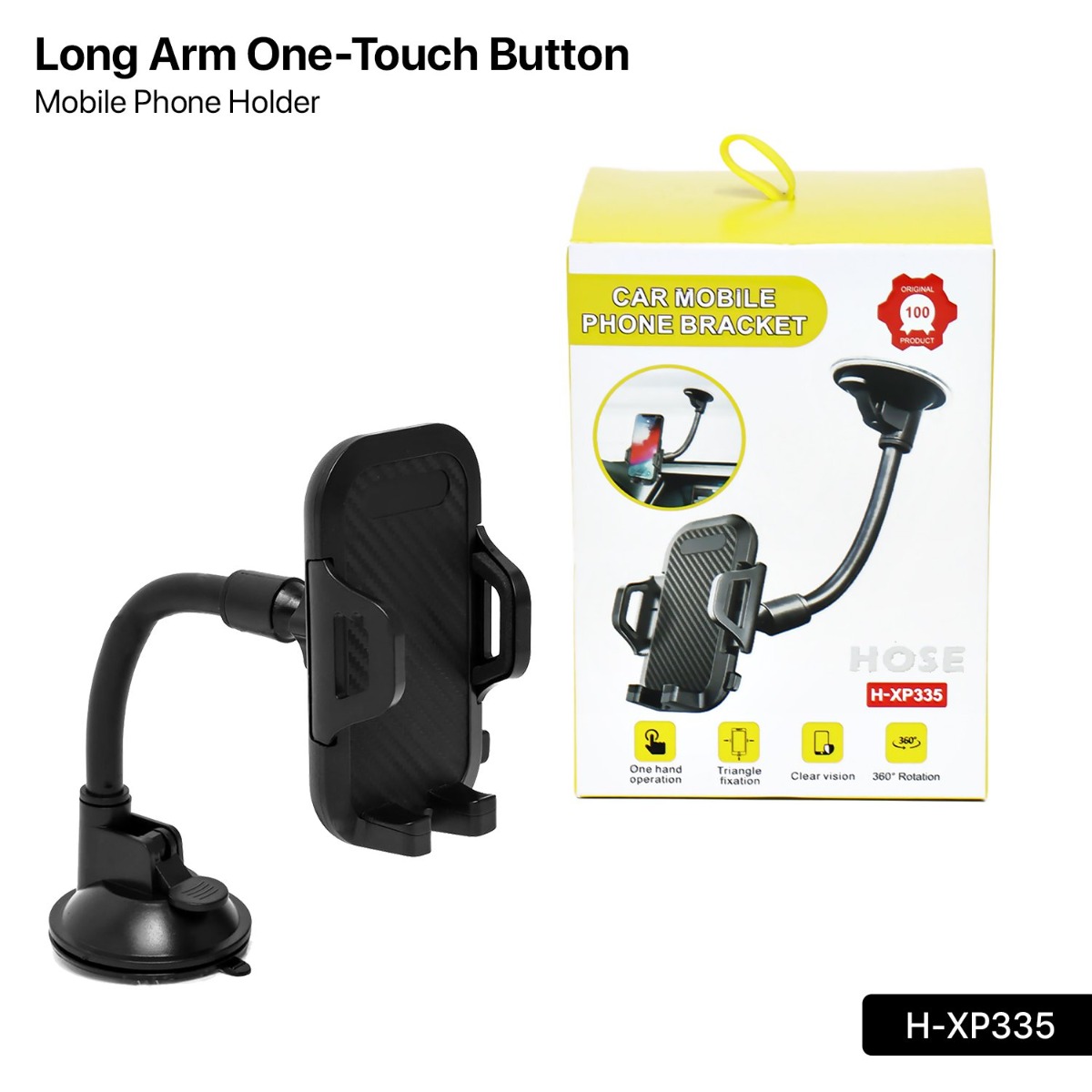حمالة الهاتف HOSE H-XP335 كبسة بذراع طويل