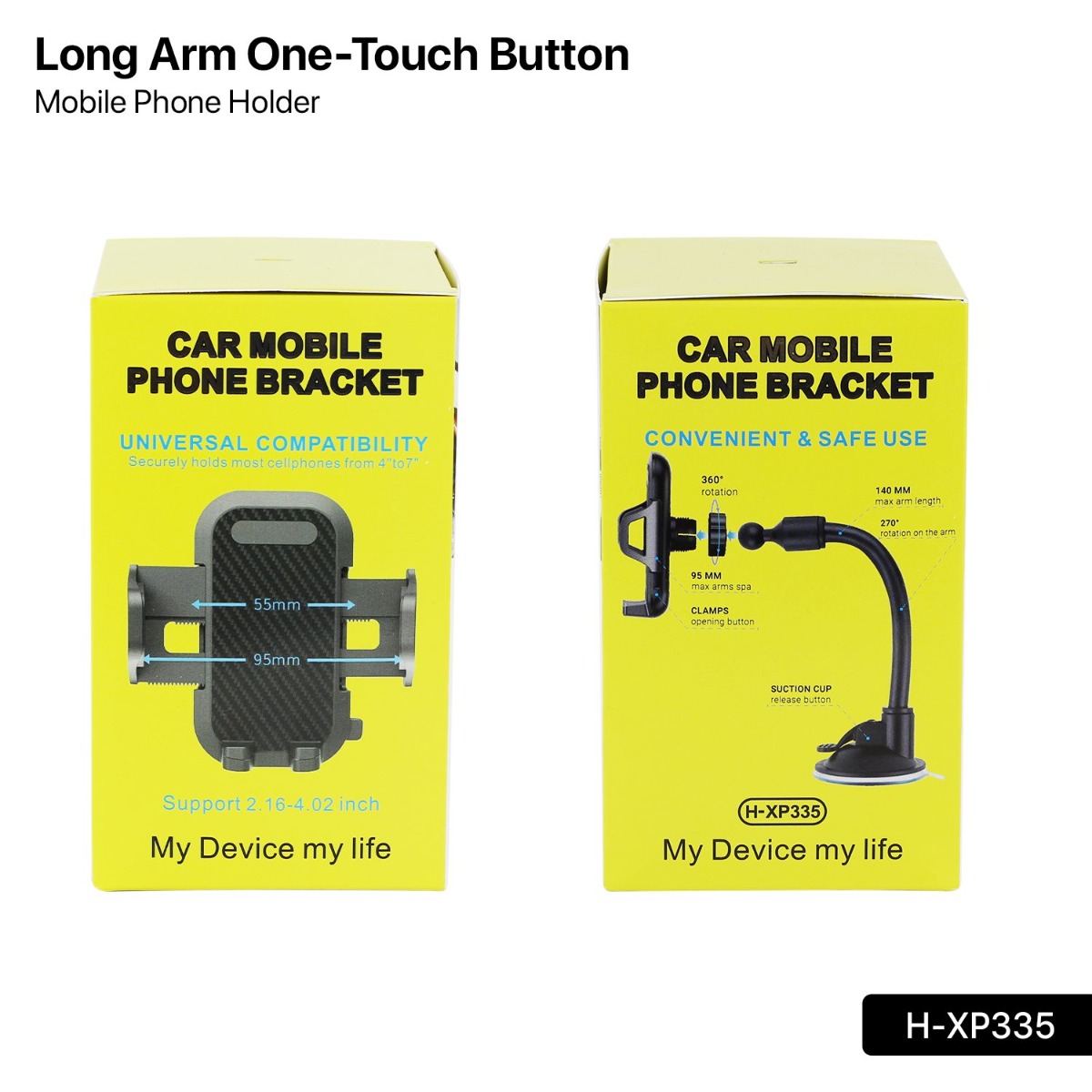 HOSE H-XP335 Long Arm One-Touch Button Mobile Phone Holder