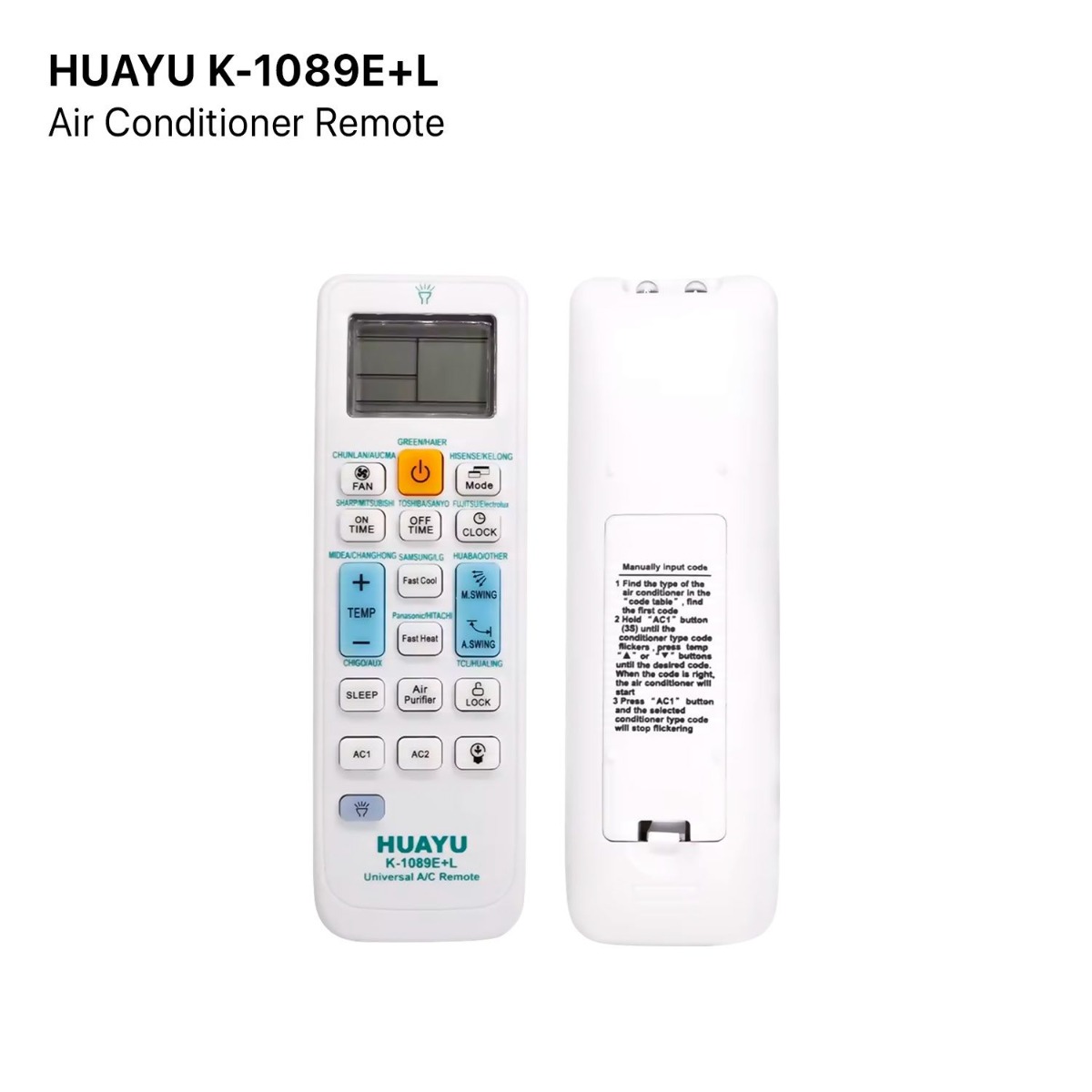 ريموت HUAYU K-1089E+L لمكيف الهواء
