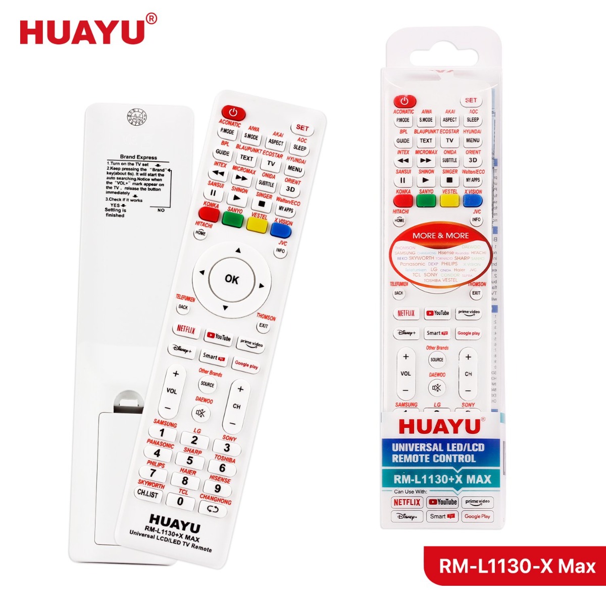 ريموت HUAYU RM-L1130+X MAX Universal للتلفزيون