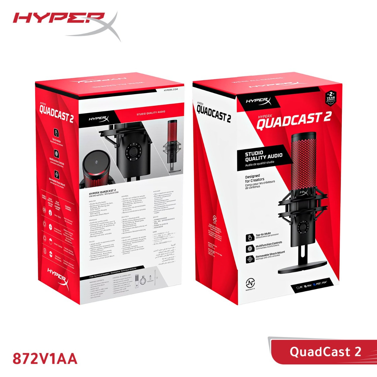 HyperX QuadCast 2 Computer Gaming Microphone