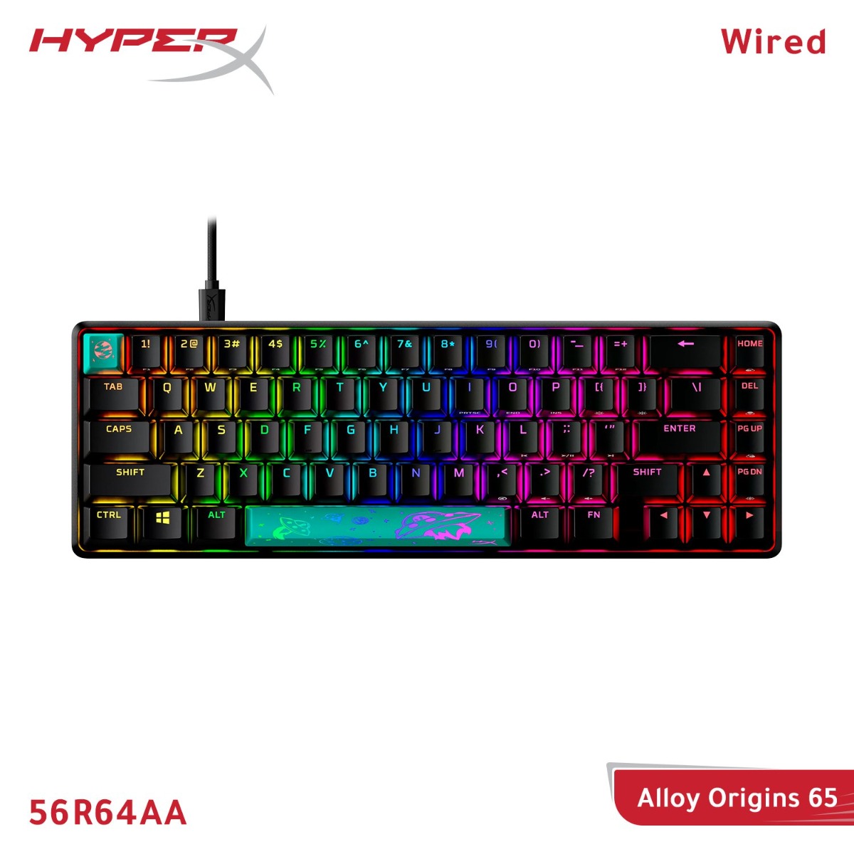 كيبورد HyperX Alloy Origins 65 سلكي للألعاب