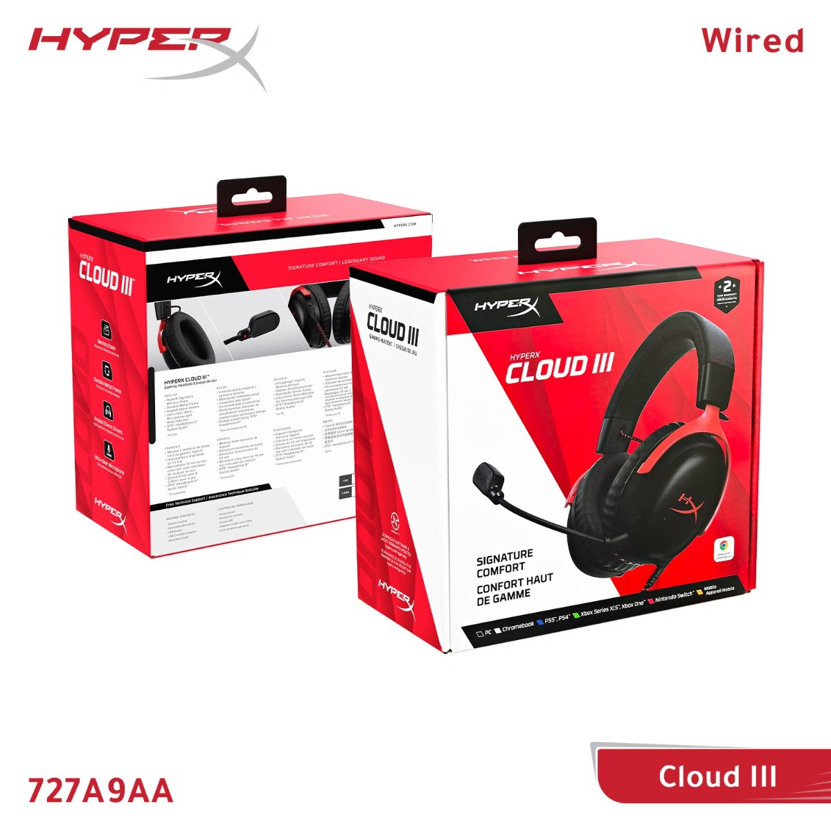 HyperX Cloud 3 Wired Computer Gaming Headphone