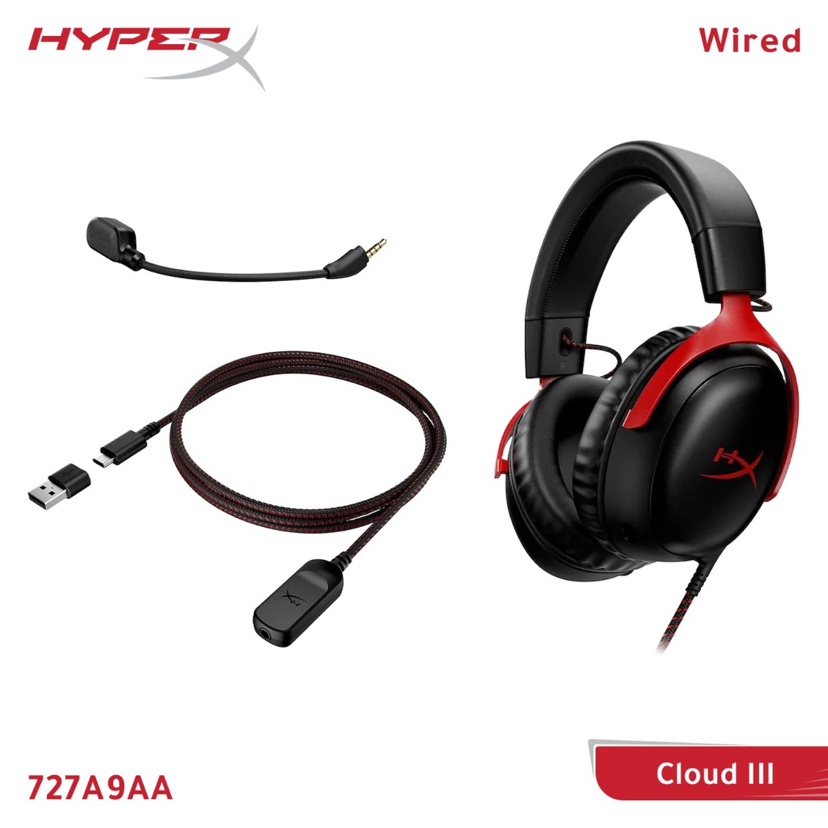 HyperX Cloud 3 Wired Computer Gaming Headphone