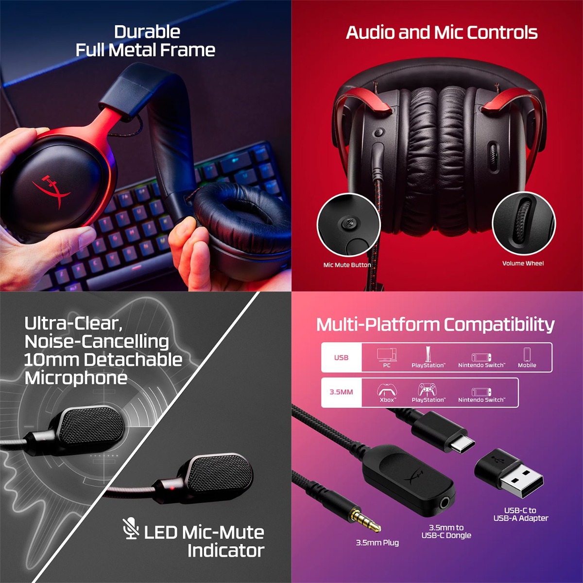 HyperX Cloud 3 Wired Computer Gaming Headphone