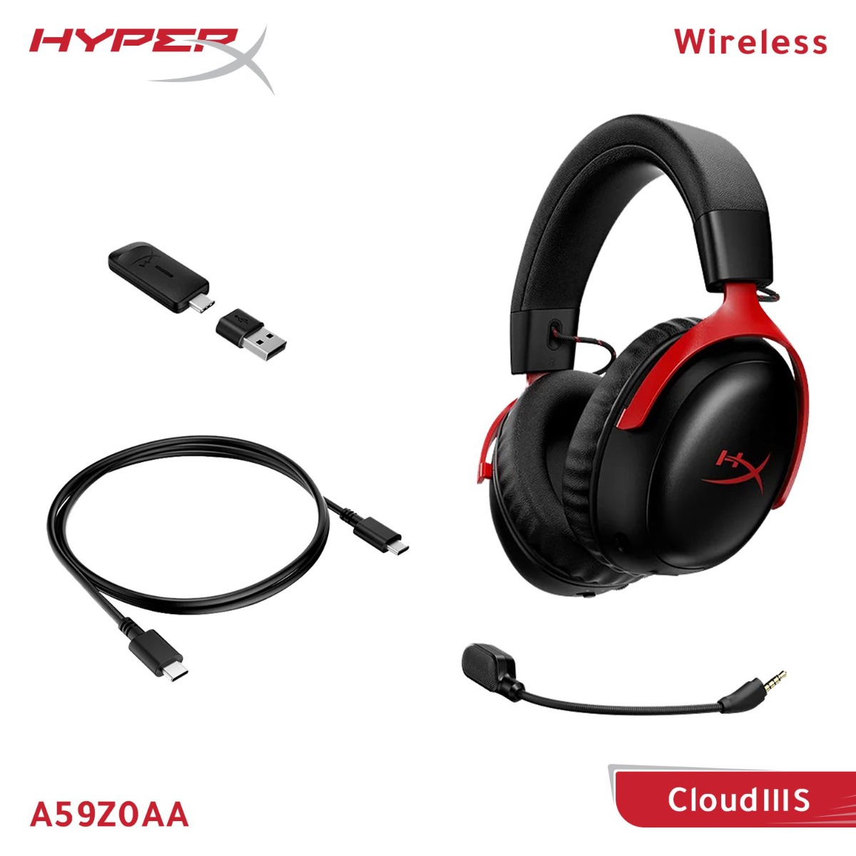 HyperX Cloud III S Wireless Computer Gaming Headphone