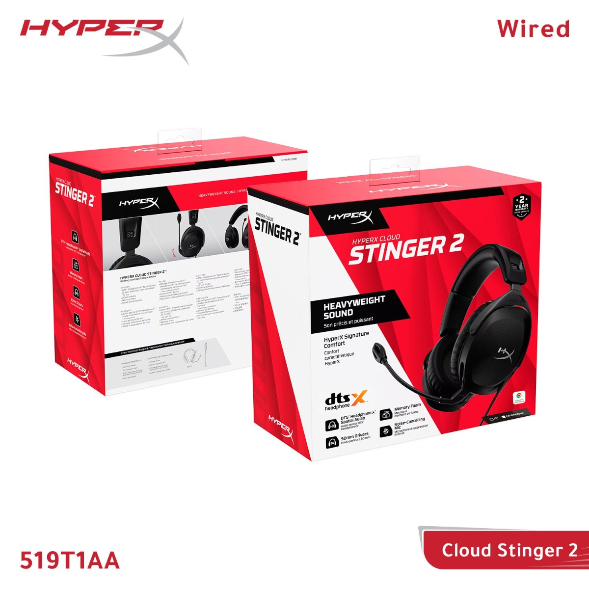 HyperX Cloud Stinger 2 Wired Computer Gaming Headphone