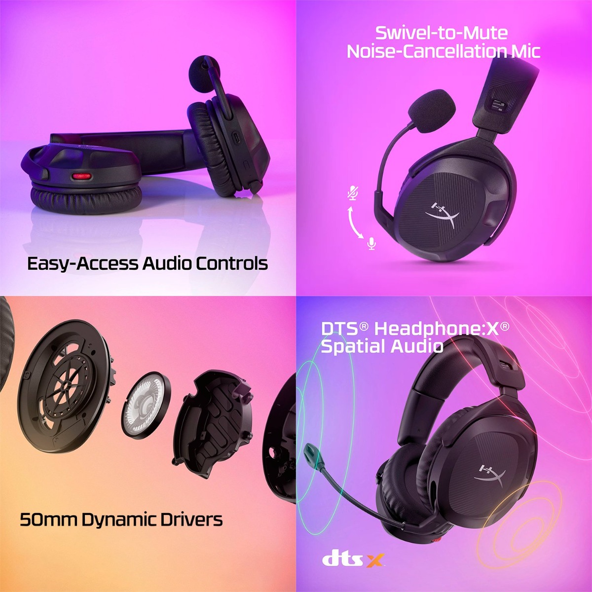 سماعة الرأس HyperX Cloud Stinger 2 اللاسلكية لألعاب الكمبيوتر