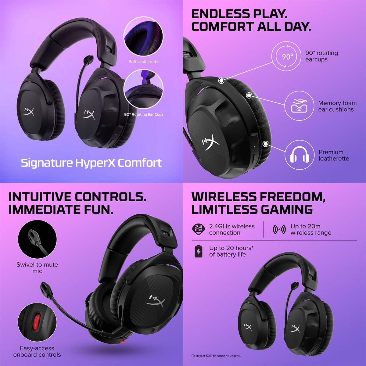 HyperX Cloud Stinger 2 Wireless Computer Gaming Headphone