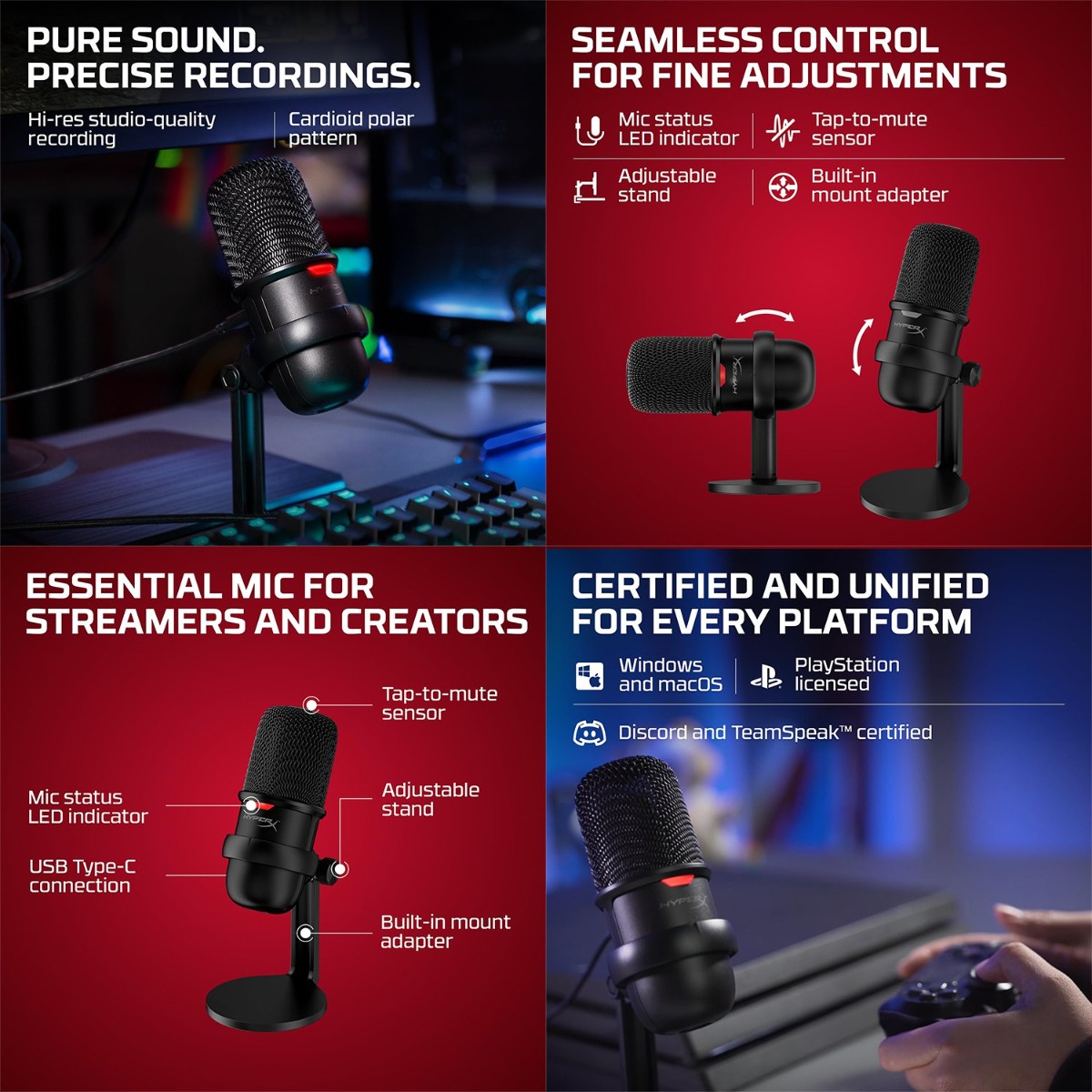 ميكروفون كمبيوتر HyperX SoloCast للألعاب