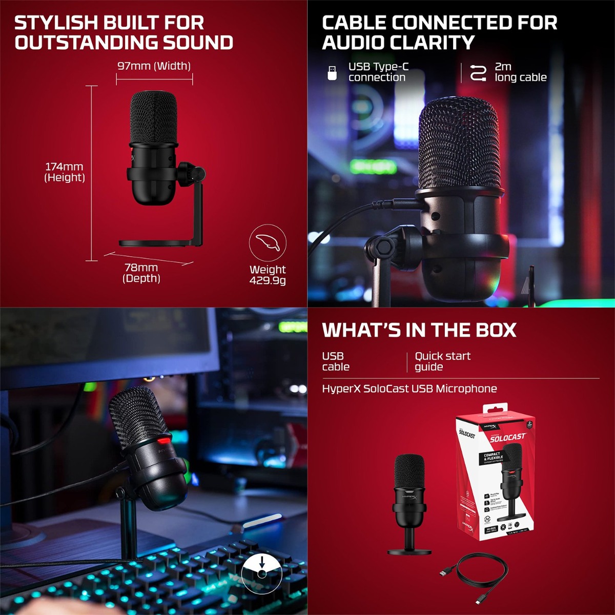 HyperX SoloCast Computer Gaming Microphone