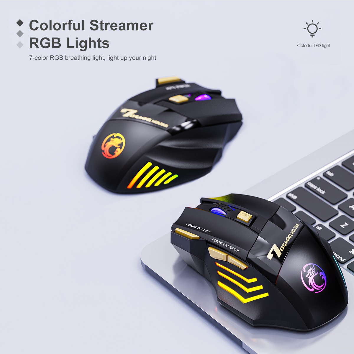ماوس iMICE GW-X7 ضوئي لاسلكي للألعاب
