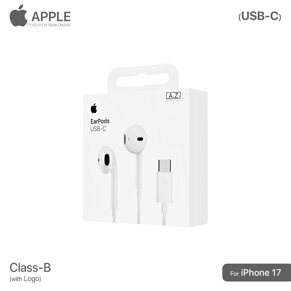 iPhone 17 Earphone with Logo (Class-B)