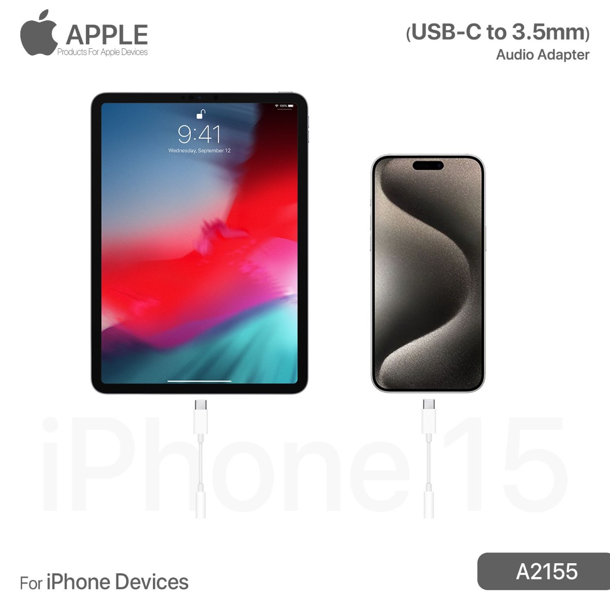 iPhone Type-C to 3.5mm Audio Adapter