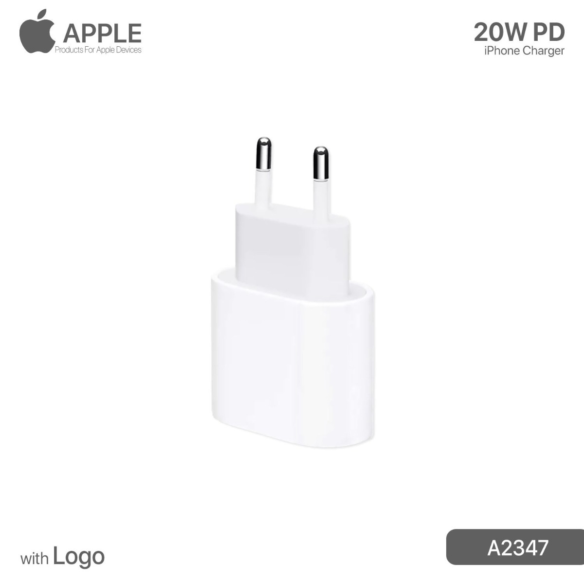 شاحن آيفون A2347 20W PD مع لوجو