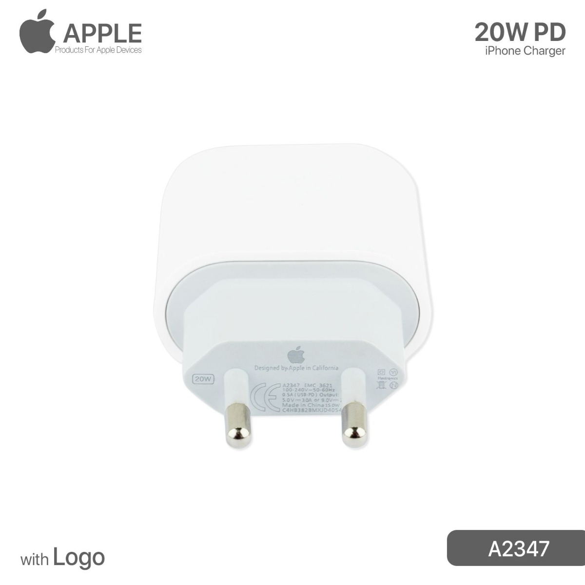 شاحن آيفون A2347 20W PD مع لوجو