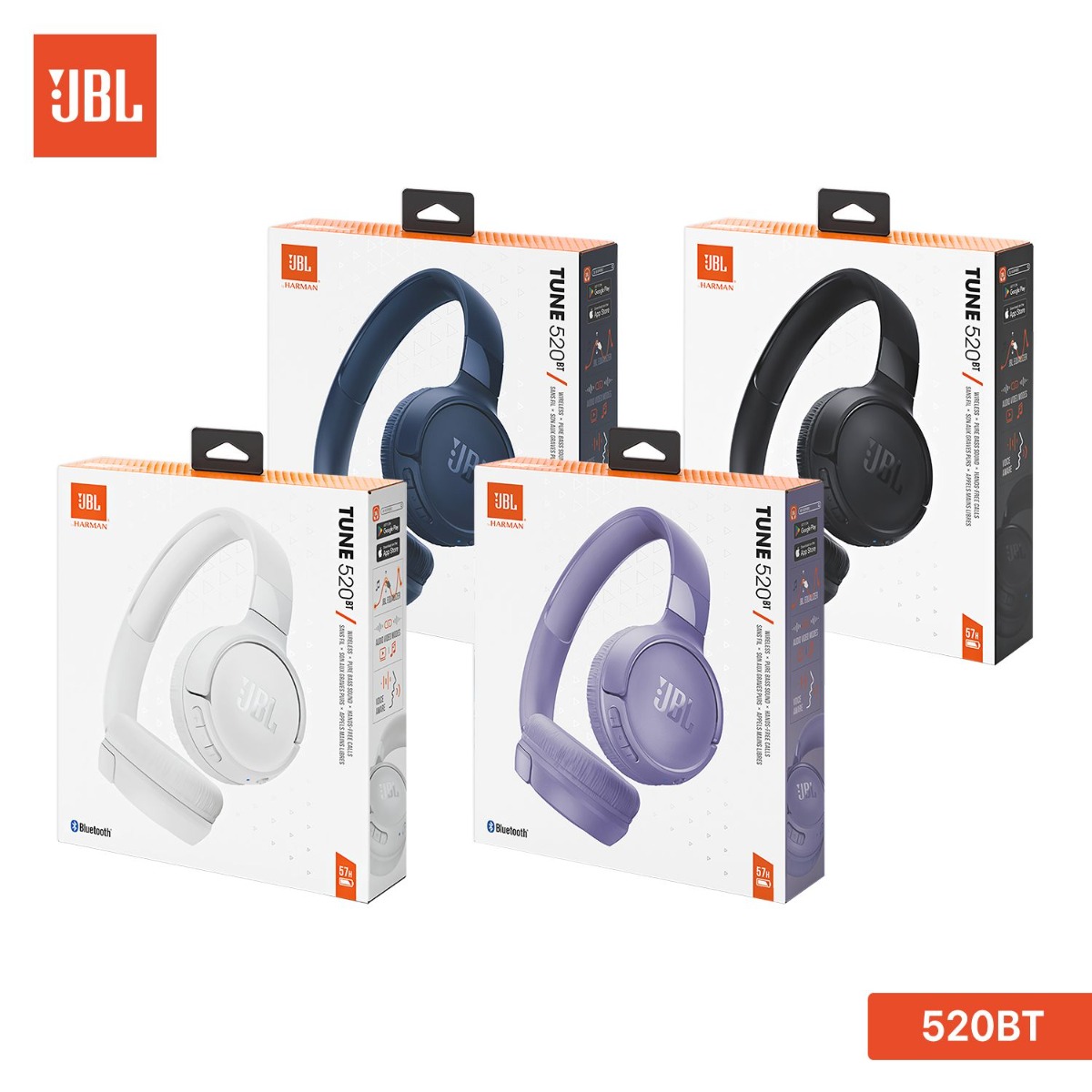 JBL TUNE 520BT Bluetooth Headphone