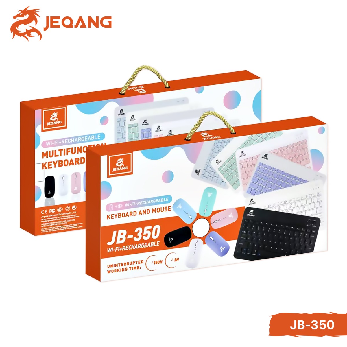 كيبورد وماوس JEQANG JB-350 لاسلكي بلوتوث